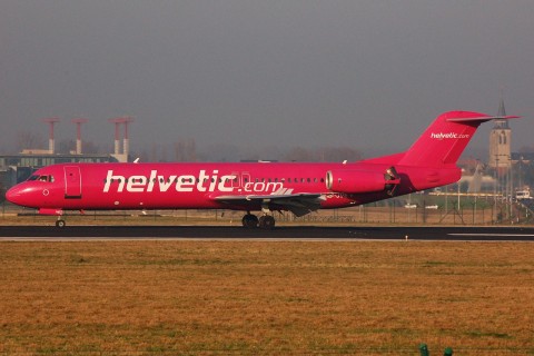 HB-JVE - Fokker 100 - Helvetic Airways - BRU - 19-12-2007