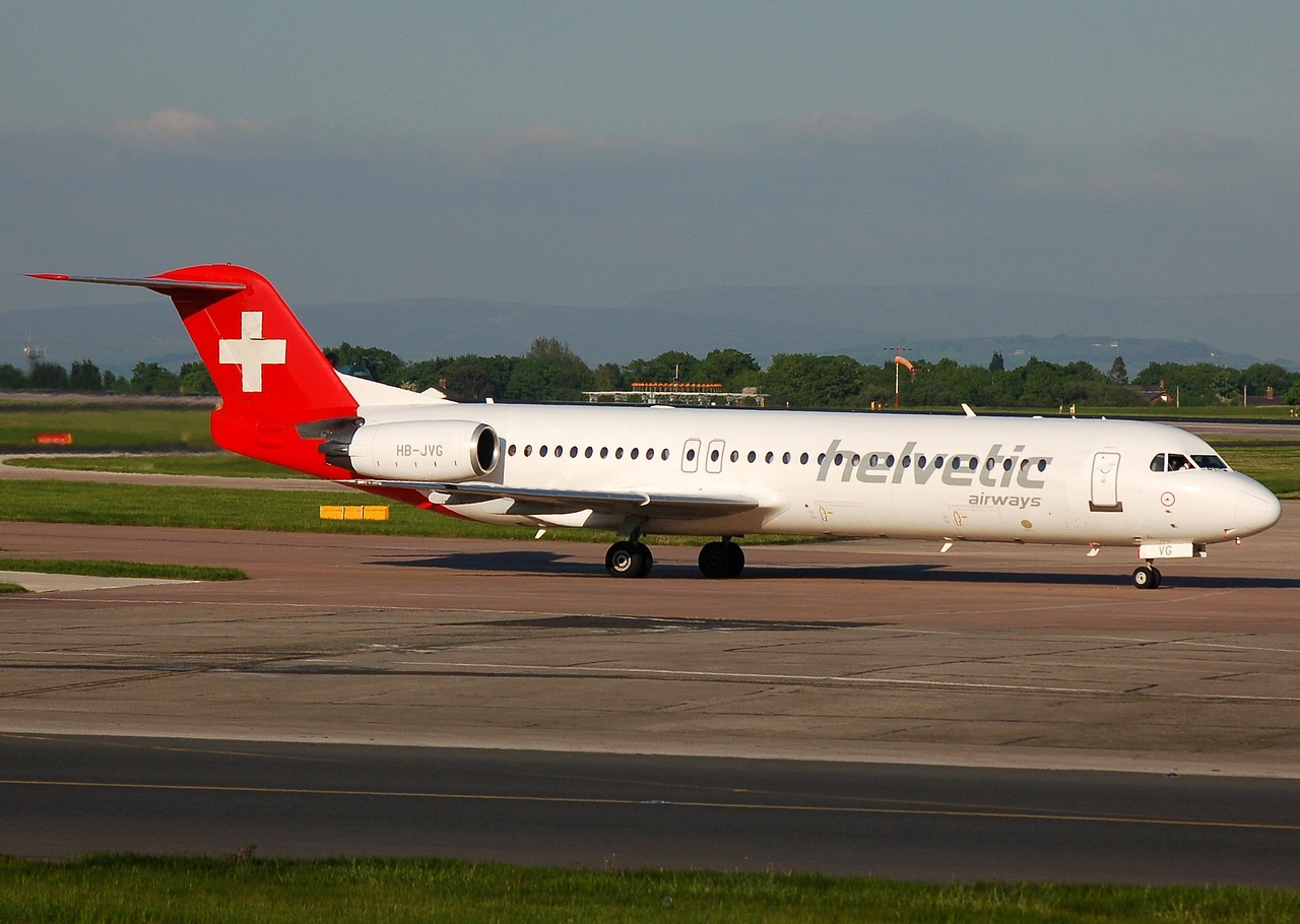 HB-JVG - Fokker 100 - Helvetic Airways - MAN - 14-05-2008