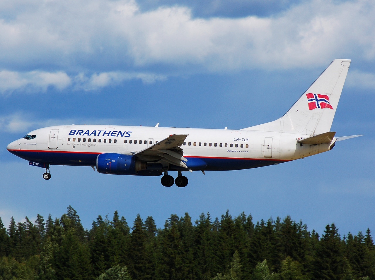 LN-TUF - 737-705 - Braathens - OSL - 24-06-2008