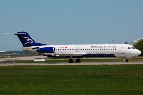4O-AOM - Fokker 100 - Montenegro Airlines - FRA - 10-05-2008