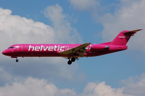 HB-JVF - Fokker 100 - Helvetic Airways - BRU - 04-07-2008