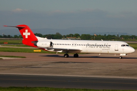 HB-JVG - Fokker 100 - Helvetic Airways - MAN - 14-05-2008