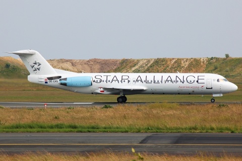 OE-LVG - Fokker 100 - Austrian Arrows - CPH - 19-06-2008