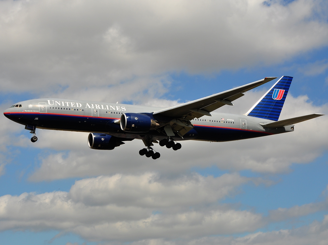 N787UA - 777-222(ER) - United Airlines - LHR - 27-08-2009