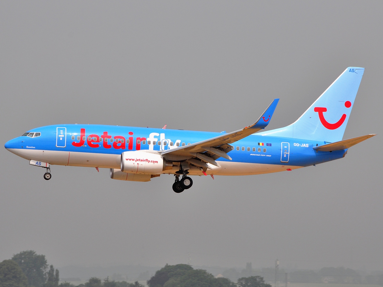 OO-JAS - 737-7K5(WL) - JetairFly - LGG - 27-06-2009
