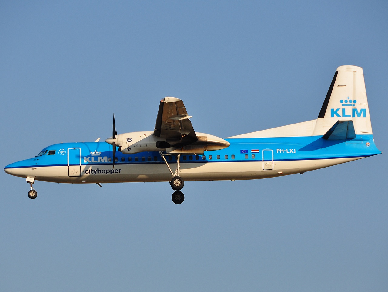 PH-LXJ - Fokker 50 - KLM Cityhopper - BRU - 01-04-2009
