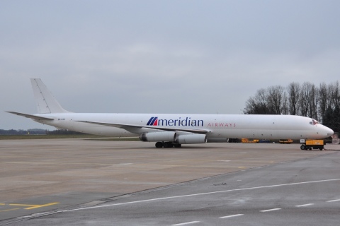 9G9AXD - DC8-600CF - Meridian Airways - MST - 28-12-2009