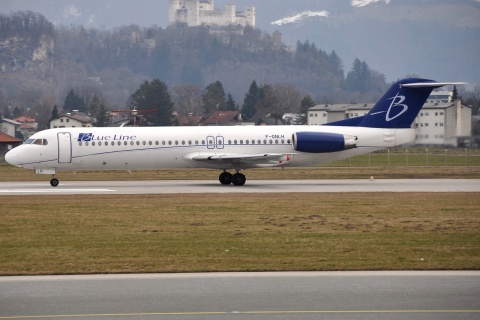 F-GNLH - Fokker 100 - Blue Line - SZG - 21-03-2009