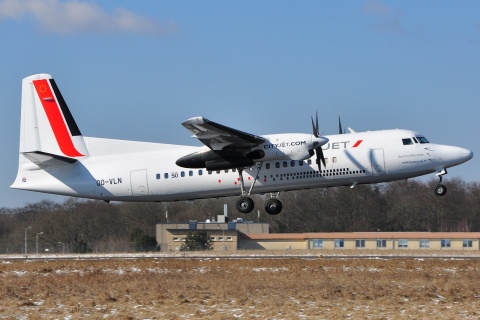 OO-VLN - Fokker 50 - Cityjet - LUX - 07-03-2010