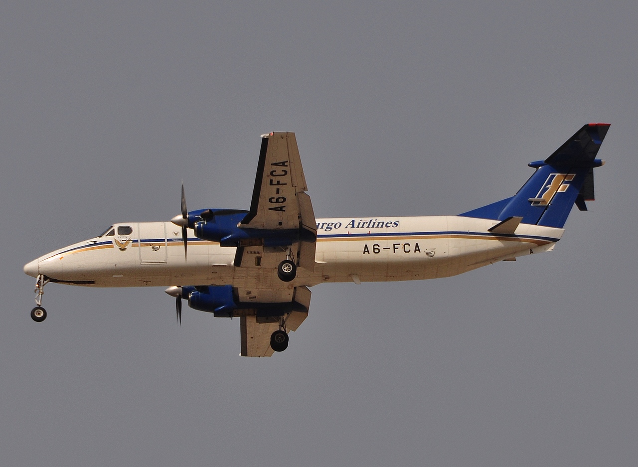 A6-FCA - Beech 1900-C - Falcon Express Cargo Airlines - DXB - 03-04-2011