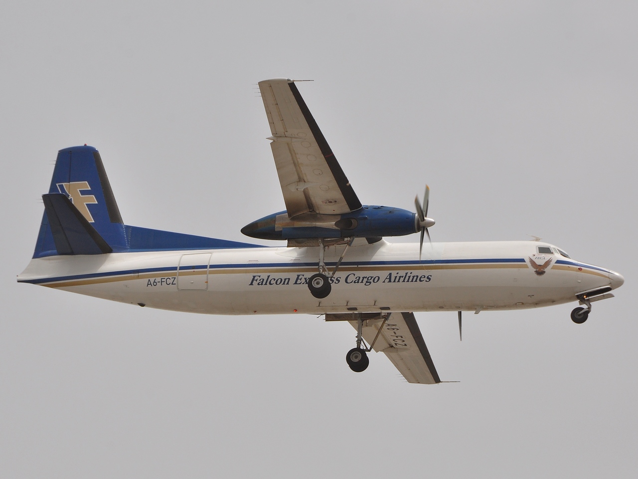 A6-FCZ - Fokker F-27-500 - Falcon Express Cargo Airlines - DXB - 05-04-2011