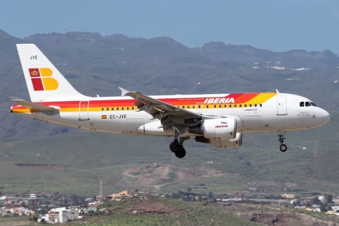 EC-JVE - A319-111 - Iberia - LPA - 18-02-2011