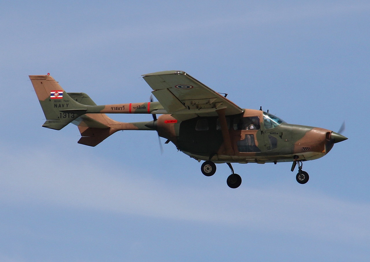 1313 - Cessna O-2 Skymaster - Royal Thai Navy - HKT - 03-02-2012