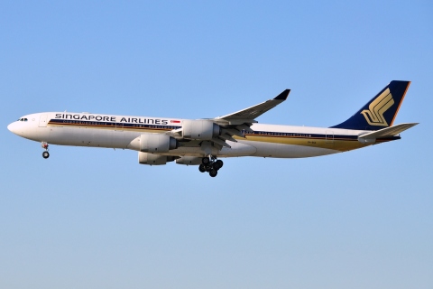 9V-SGA - A340-541 - Singapore Airlines - LAX - 08-03-2012