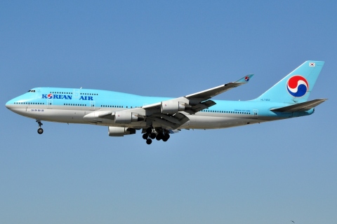 HL7492 - 747-4B5 - Korean Air Lines - LAX - 08-03-2012