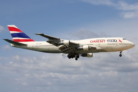 HS-UTN - 747-346 - Orient Thai Airlines - HKT - 01-02-2012