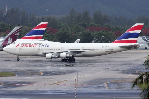 HS-UTV - 747-346 - Orient Thai Airlines - HKT - 29-01-2012