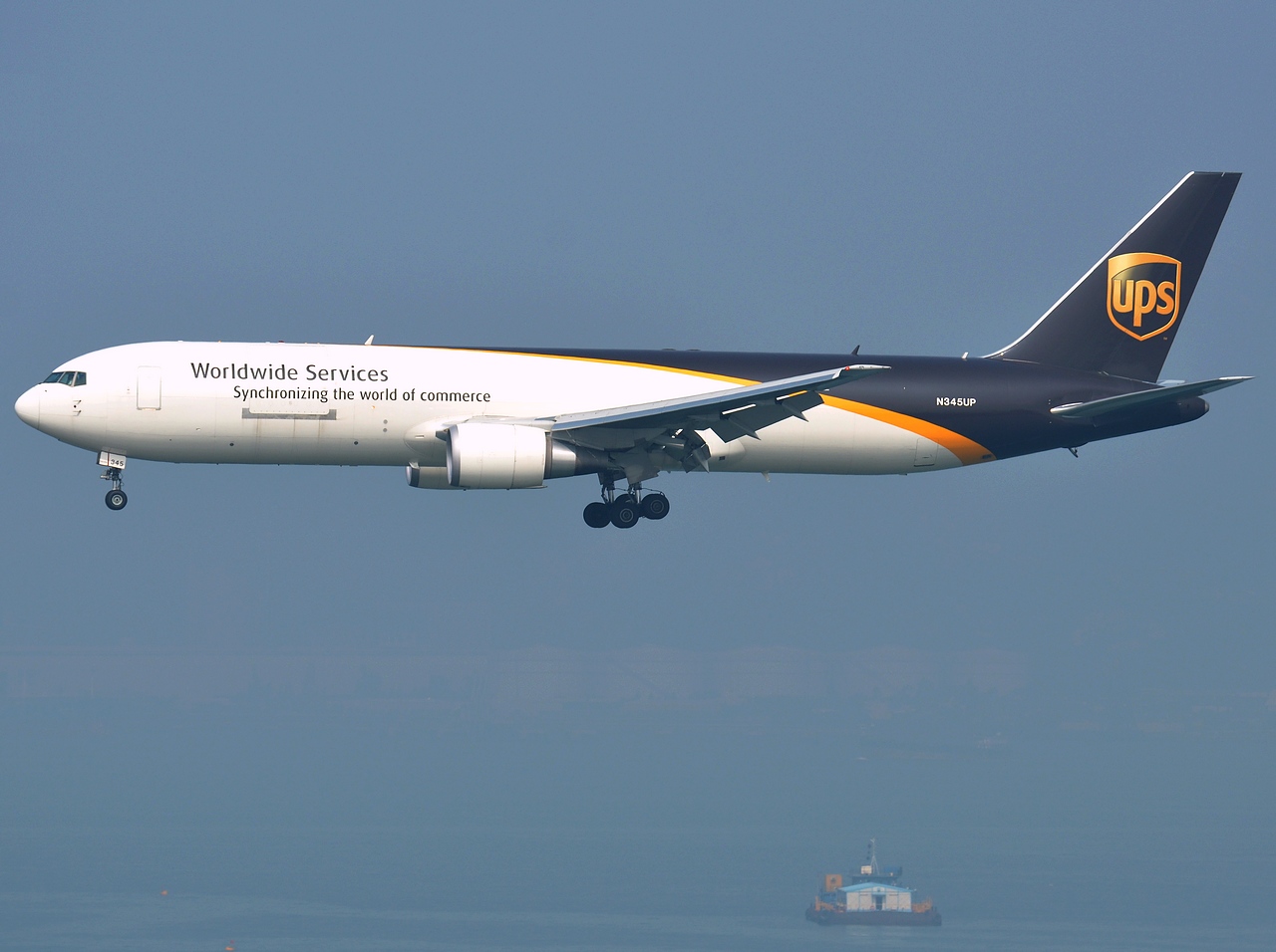 N345UP - 767-34AF(ER)(WL) - United Parcel Service (UPS) - HKG - 23-01-2013