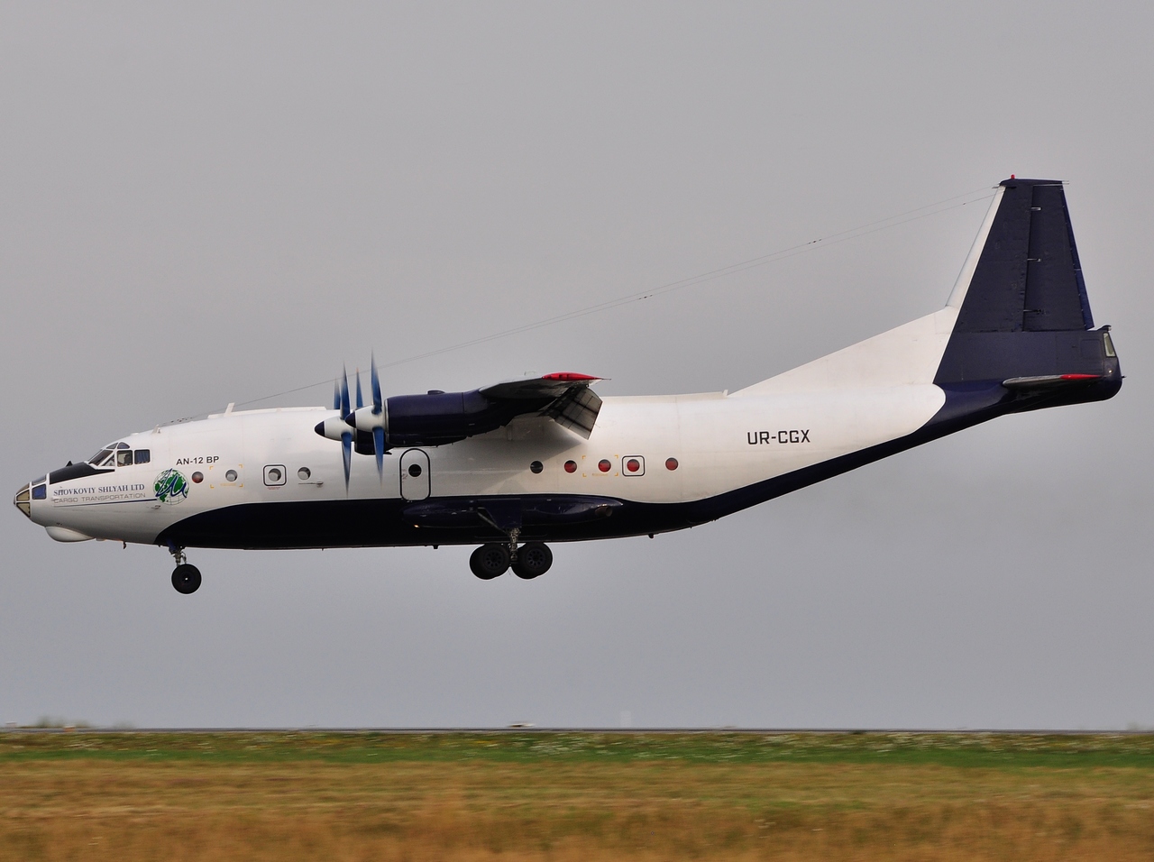 UR-CGX - Antonov An-12BP - Silk Road Airlines - HHN - 22-08-2013