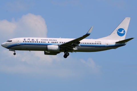 B-5308 - 737-86N(WL) - Xiamen Airlines - SIN - 27-01-2013