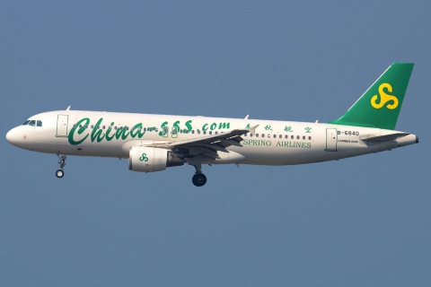 B-6840 - A320-214 - Spring Airlines - HKG - 25-01-2013