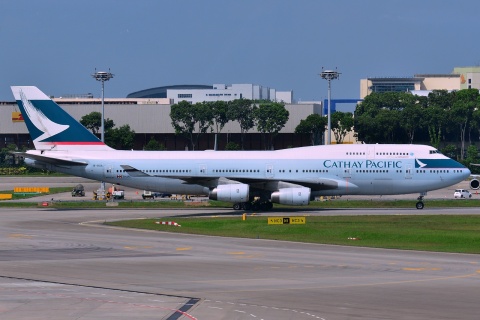 B-HUA - 747-467 - Cathay Pacific Airways - SIN - 29-01-2013
