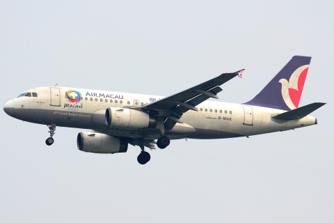 B-MAK - A319-132 - Air Macau - BKK - 02-02-2013