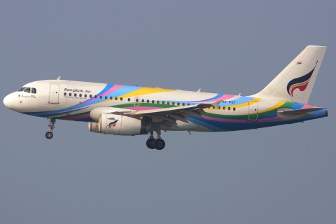 HS-PGY - A319-132 - Bangkok Airways - HKG - 05-02-2013