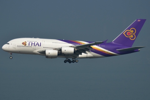 HS-TUA - A380-841 - Thai Airways International - HKG - 23-01-2013