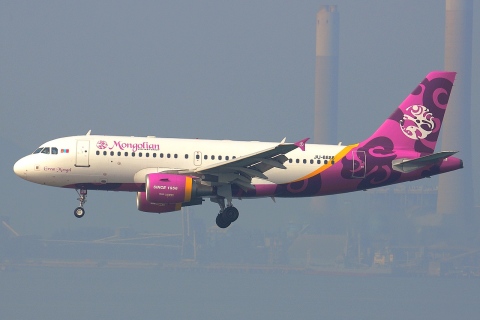 JU-8888 - A319-112 - MIAT _ Mongolian Airlines - HKG - 05-02-2013