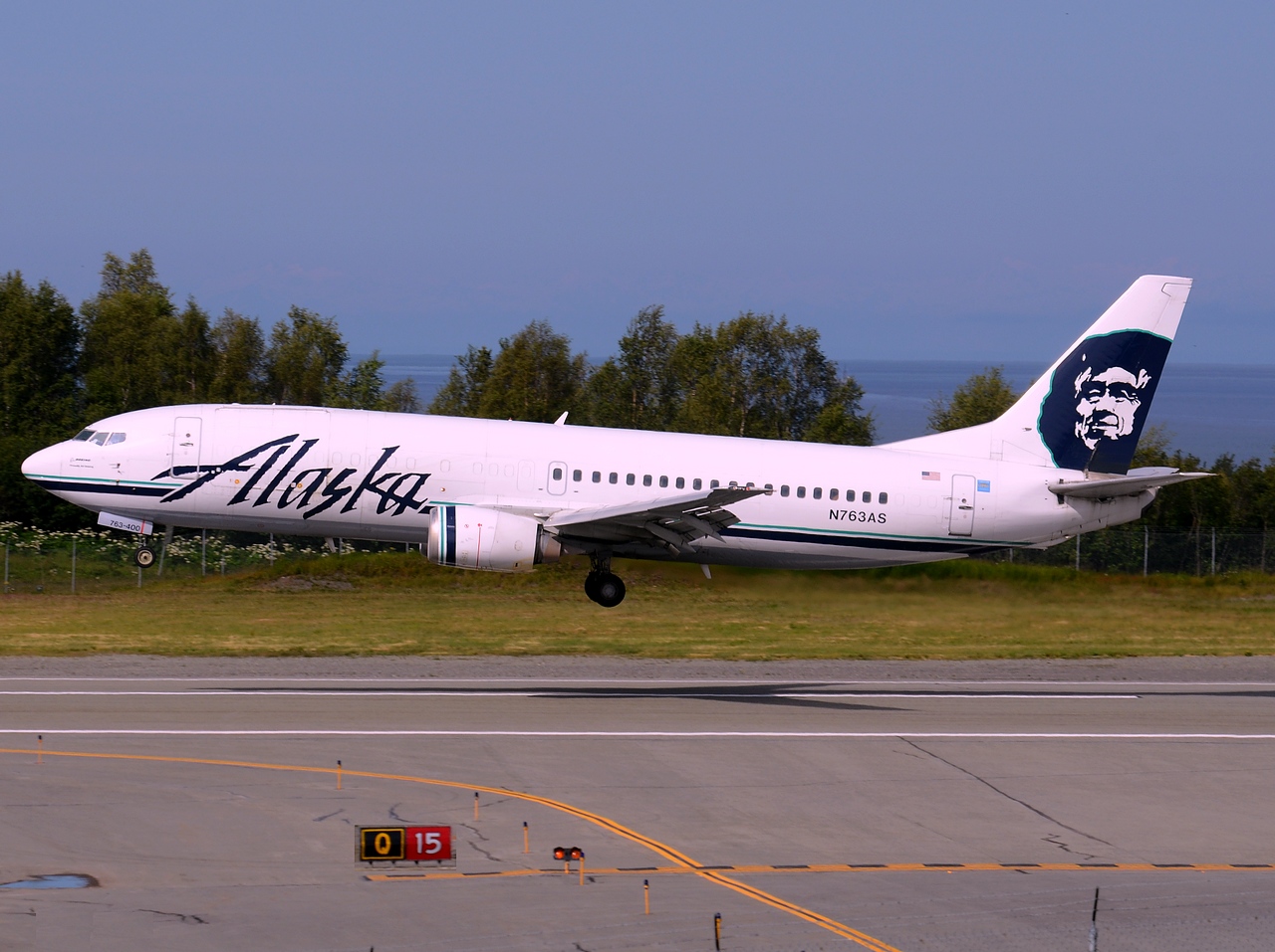N763AS - 737-4Q8F - Alaska Airlines - ANC - 02-07-2014
