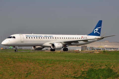 4O-AOB - ERJ-195LR (ERJ-190-200 LR) - Montenegro Airlines - CDG - 12-04-2014