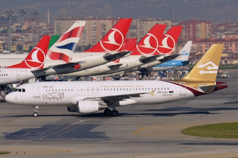 5A-LAJ - A320-214 - Libyan Airlines - IST - 31-03-2014