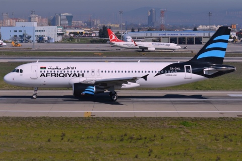 5A-ONL - A320-214 - Afriqiyah Airways - IST - 31-03-2014
