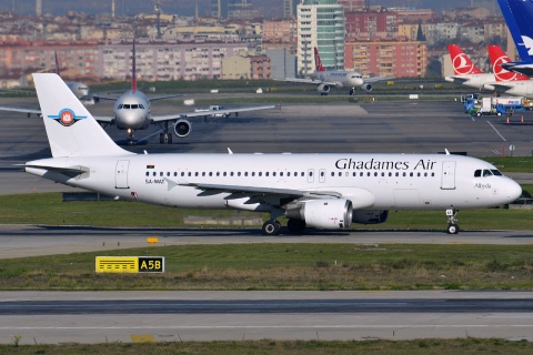 5A-WAT - A320-212 - Ghadames Air Transport - IST - 31-03-2014