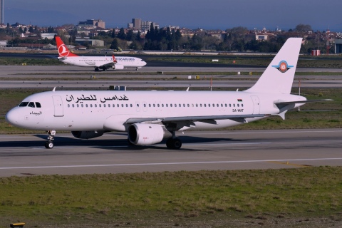 5A-WAT - A320-212 - Ghadames Air Transport - IST - 31-03-2014b