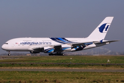 9M-MNE - A380-841 - Malaysia Airlines - CDG - 16-03-2014