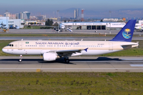 HZ-AS37 - A320-214 - Saudi Arabian Airlines - IST - 31-03-2014