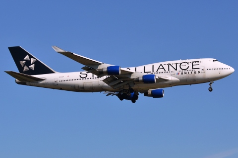 N121UA - 747-422 - United Airlines - FRA - 04-05-2014