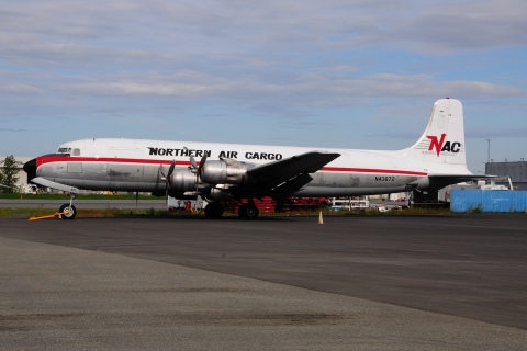 N43872 - DC-6 (VC-118A Liftmaster) - Alaska Aviation Heritage Museum - ANC - 01-06-2014