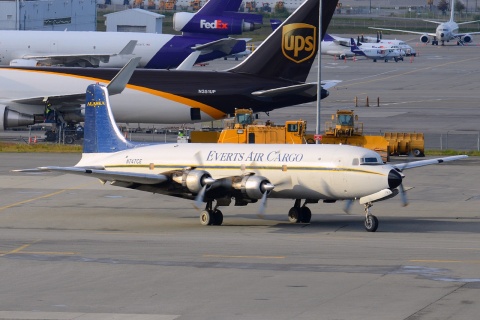 N747CE - DC-6 (C-118A Liftmaster) - Everts Air Cargo - ANC - 01-07-2014b