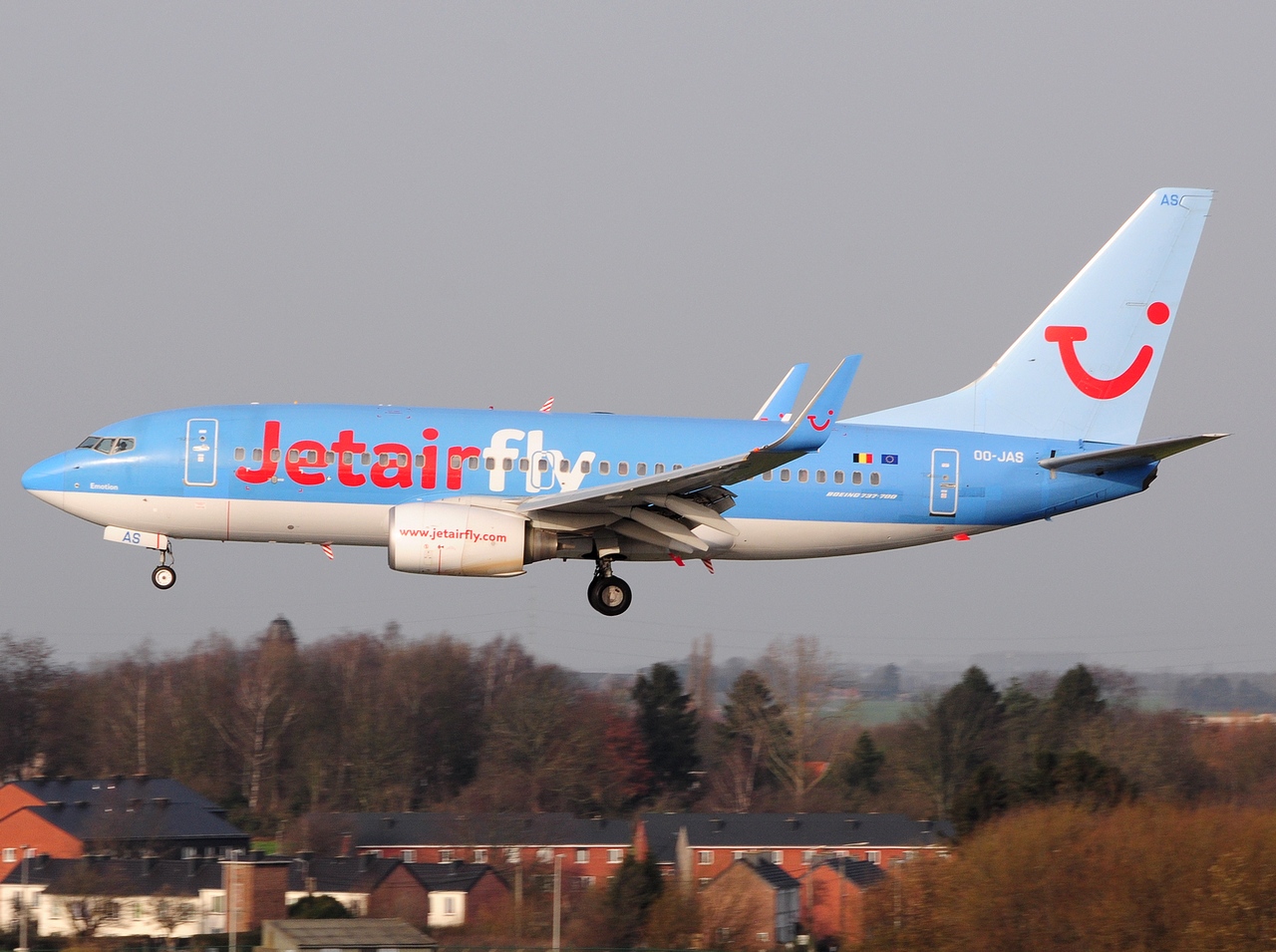 OO-JAS - 737-7K5(WL) - JetairFly - LGG - 27-12-2015