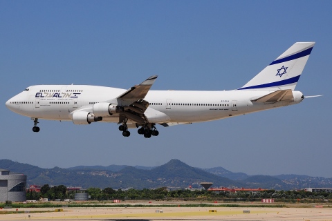 4X-ELH - 747-412 - El Al Israel Airlines - BCN - 29-06-2015