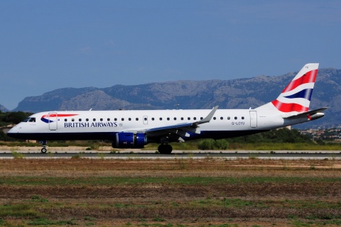 G-LCYU - ERJ-190SR (ERJ-190-100 SR) - BA Cityflyer - PMI - 22-08-2015
