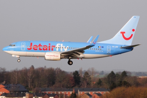 OO-JAS - 737-7K5(WL) - JetairFly - LGG - 27-12-2015