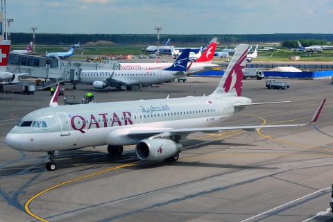 A7-AHP - A320-232 - Qatar Airways - DME - 08-06-2016