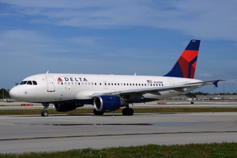 N340NB - A319-114 - Delta Air Lines - FLL - 30-01-2016