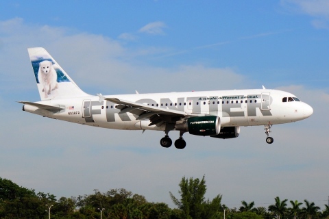 N938FR - A319-111 - Frontier Airlines - FLL - 30-01-2016