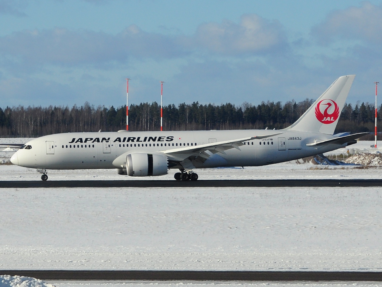 N843J - 787-8 Dreamliner - Japan Airlines - HEL - 25-02-2017