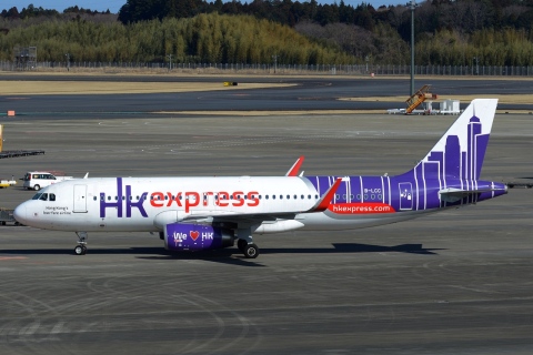 B-LCC - A320-232(WL) - Hong Kong Express - NRT - 03-03-2017b